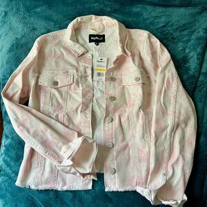 NWT William Rast Farrah Denim Jacet Delicate Pink Tie Dye